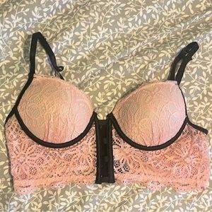 Pink and Black Bra